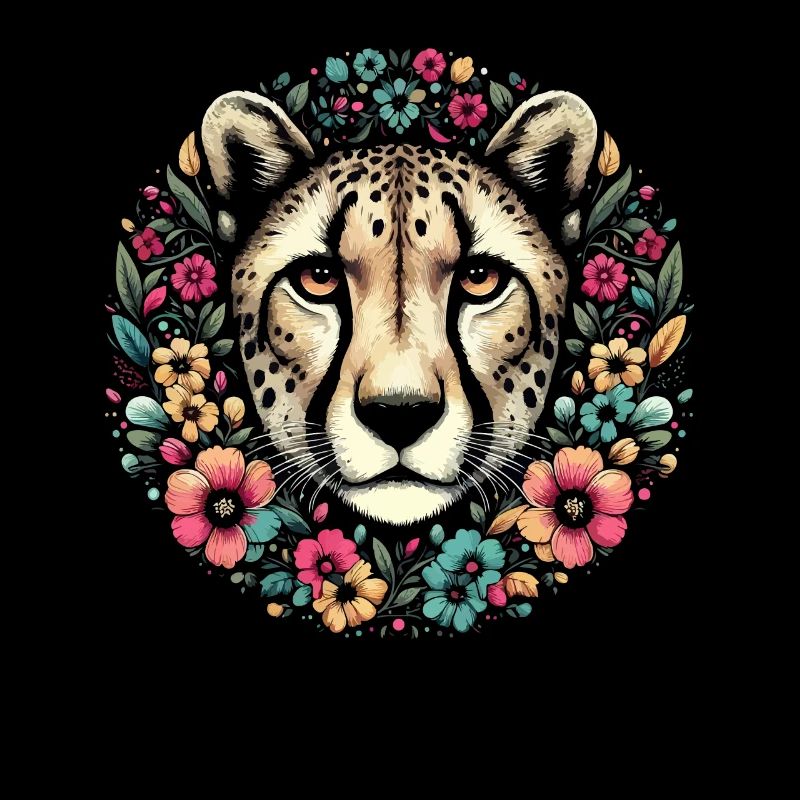Cheetah Gepard Blumen