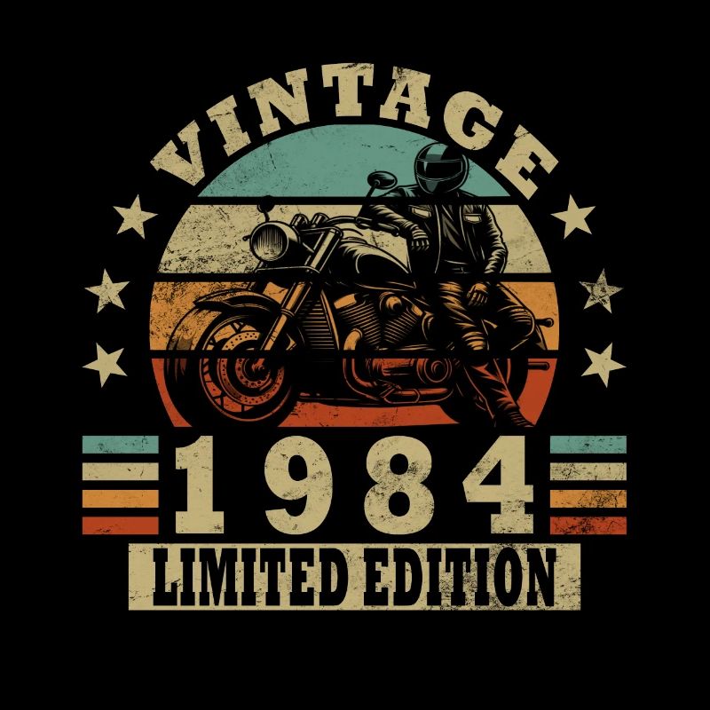 Vintage Motorrad 1984 Retro Geburtstagsgeschenk