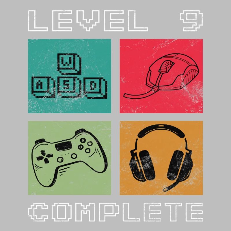 Level 9 Complete 9 Geburtstag Junge Mädchen