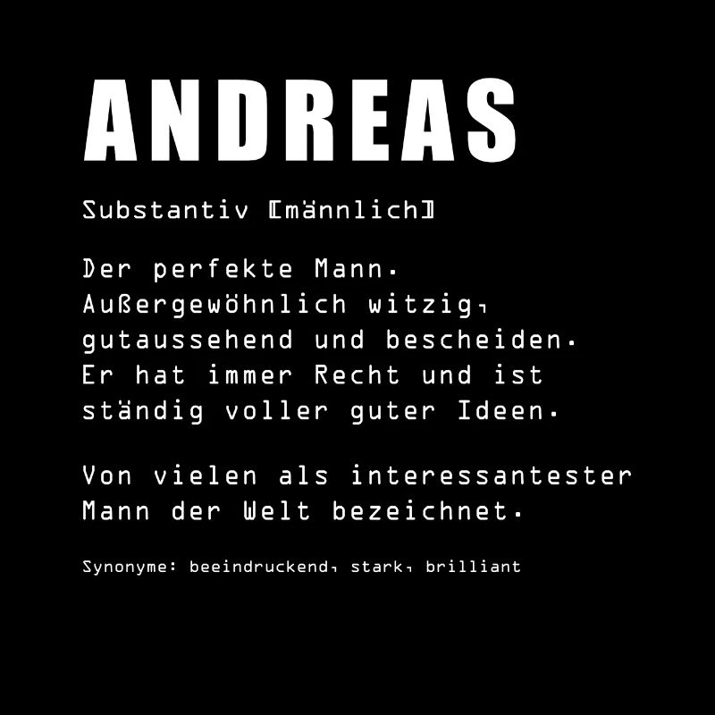 Andreas Name Vorname Geburtstag