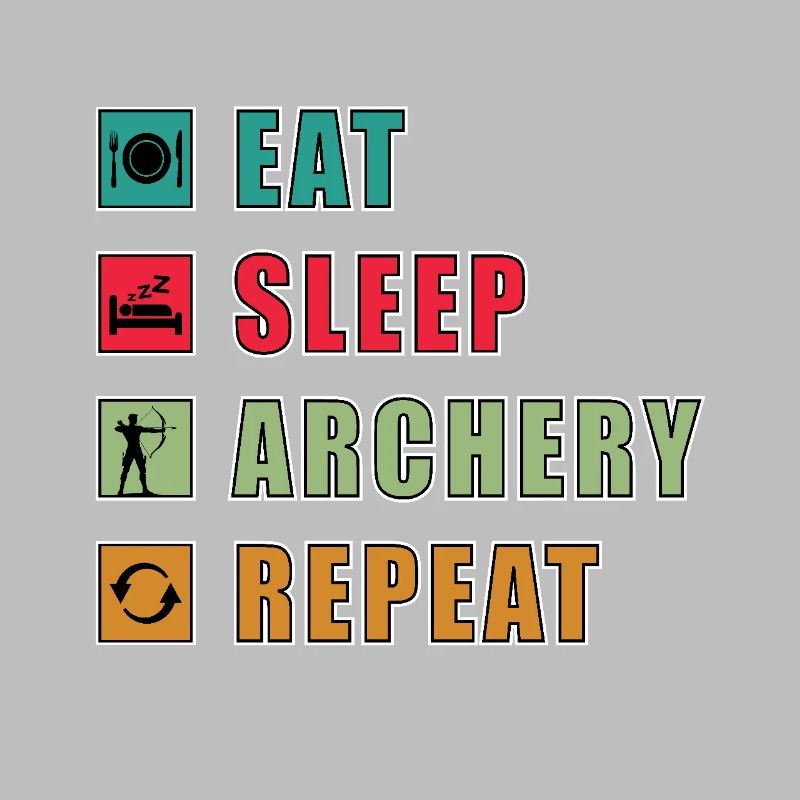 Bogenschießen Eat Sleep Repeat Bogen Bogenschießen