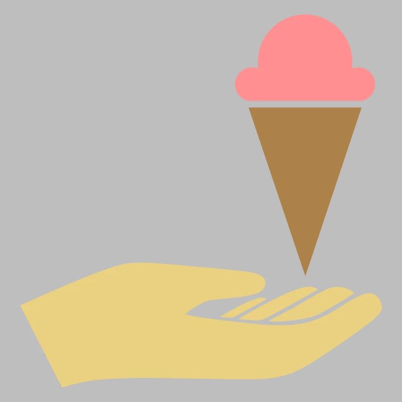 Hand reicht Eis