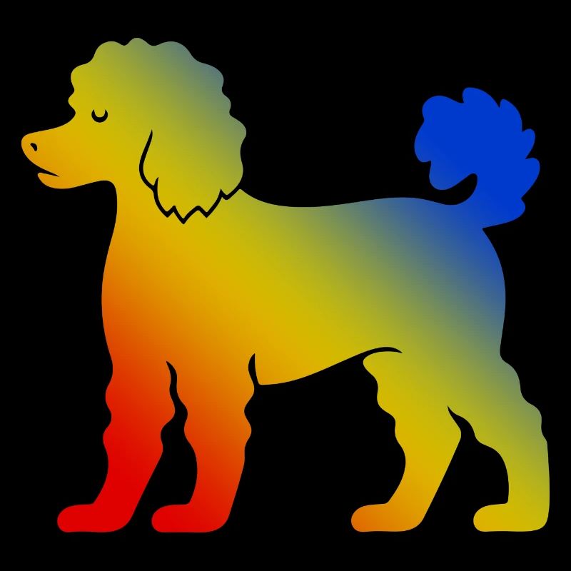 Poodle Hund Bunt