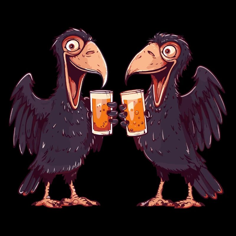 Harpyie Vogel Comic Bier Saufen