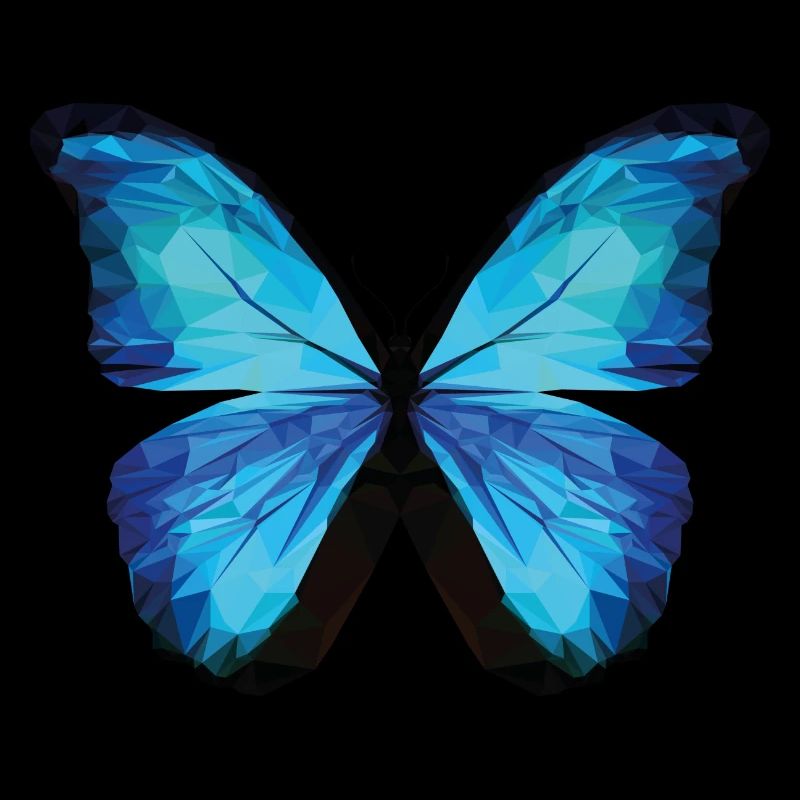 SCHMETTERLING POLYGON in blau
