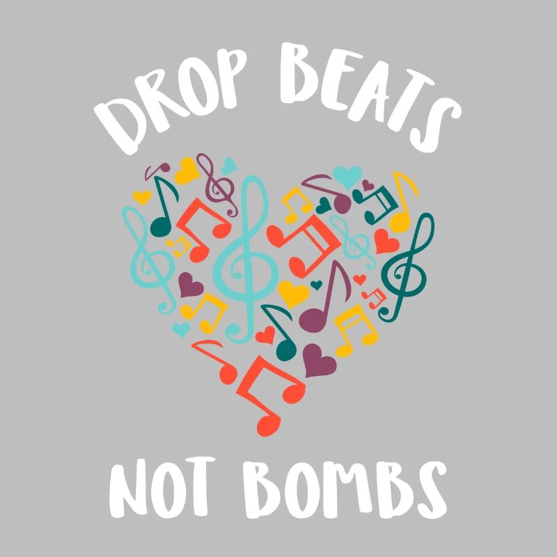 Drop Beats Not Bombs | Spruch Peace Geschenk Heart