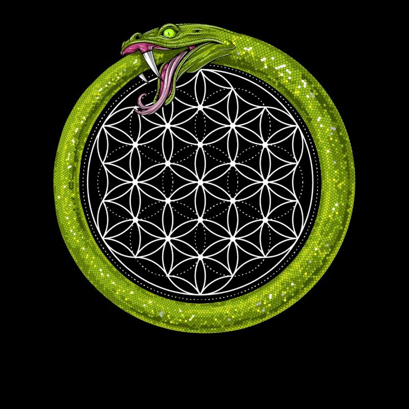 Fleur de vie Ouroboros Serpent