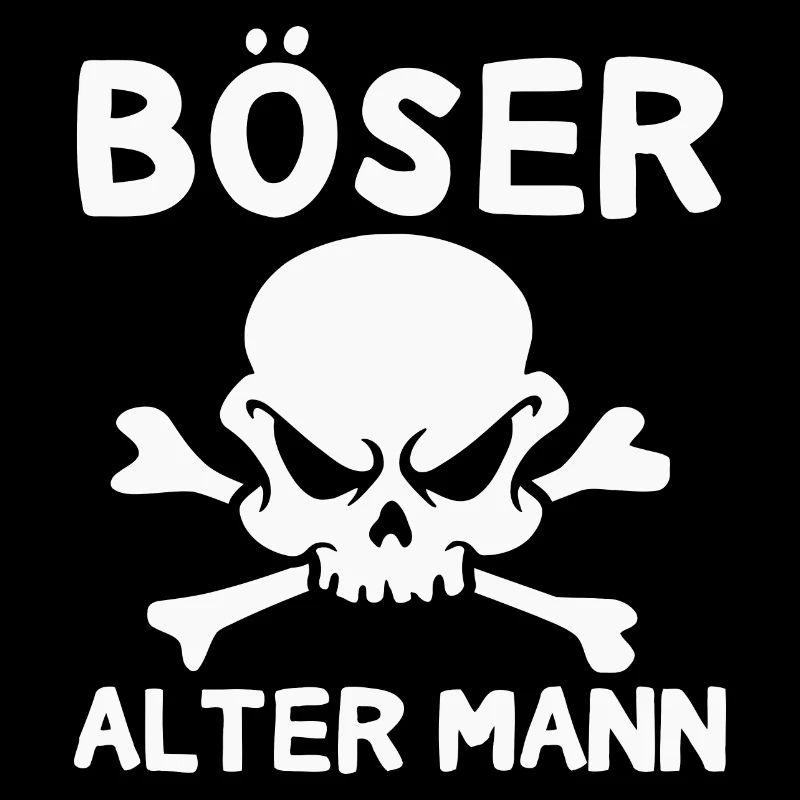 Böser Alter Mann Totenkopf Sarkasmus Rentner