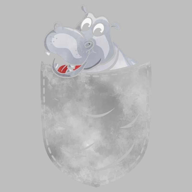 Nilpferd In Der Tasche Tier Brusttasche Nilpferd