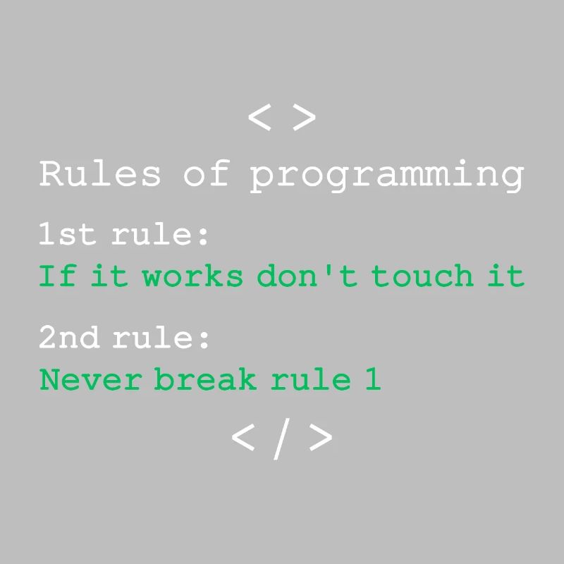 Regeln der Programmierung