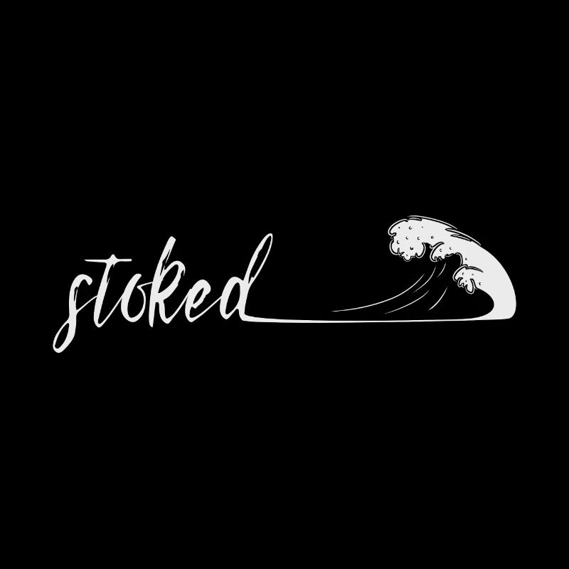Stoked. Minimalist wave surf aesthetics