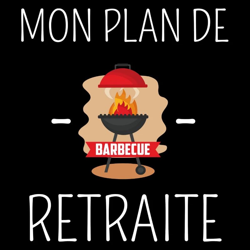 tee shirt retraite mon plan de retraite barbecue