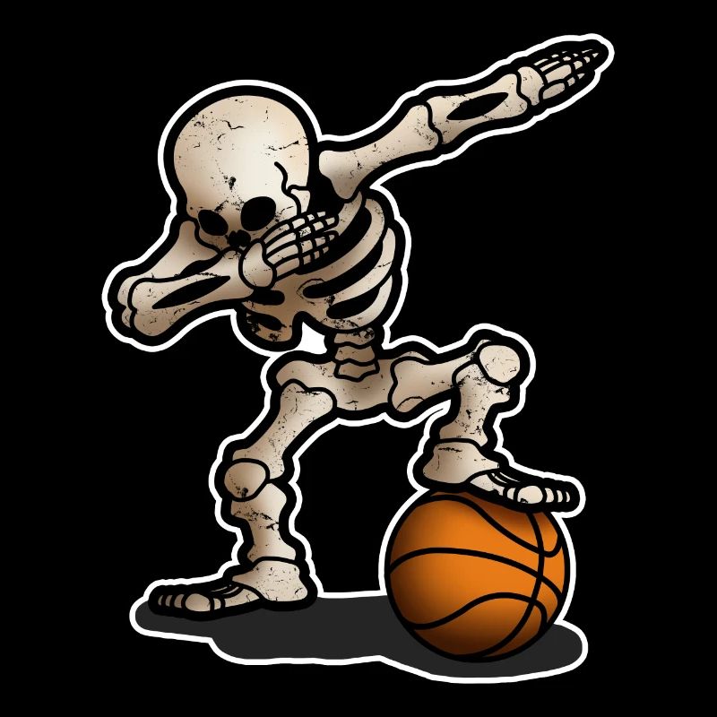 Skelett Dabbing Dab Basketball Halloween Geschenk