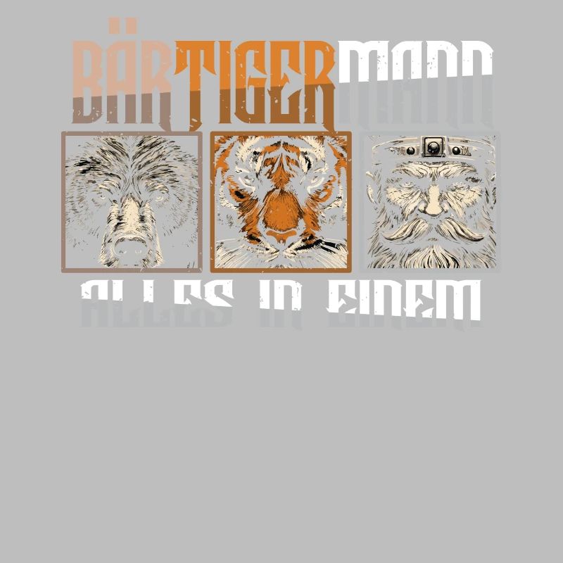 Bärtigermann Bär Tiger Mann Geschenk Bart Sprüche