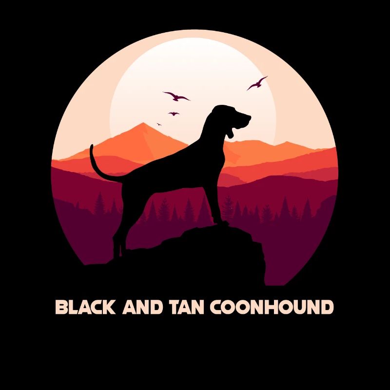 Coonhound noir et beige