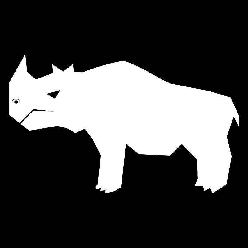 Rhinocéros blanc, design de rhinocéros cool