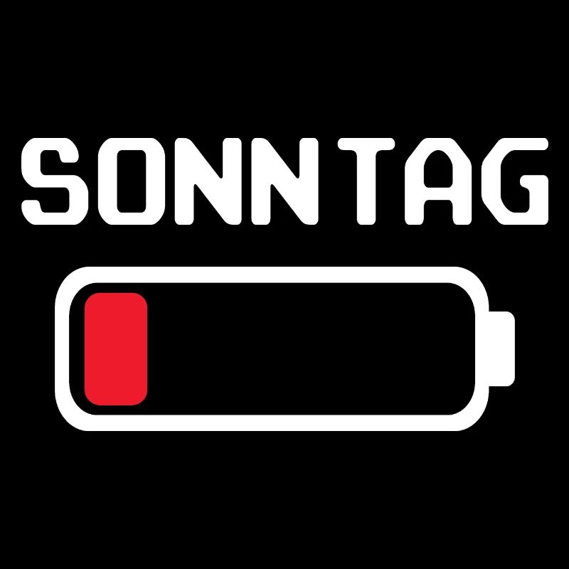 Sonntag Batterie leer Design
