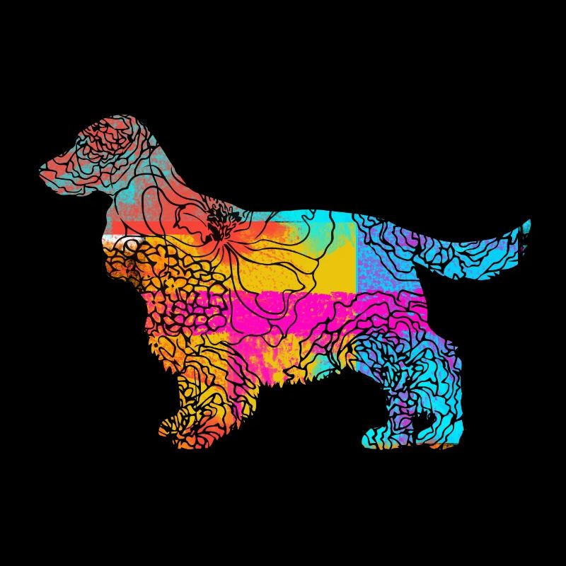 Cocker Spaniel Flowers