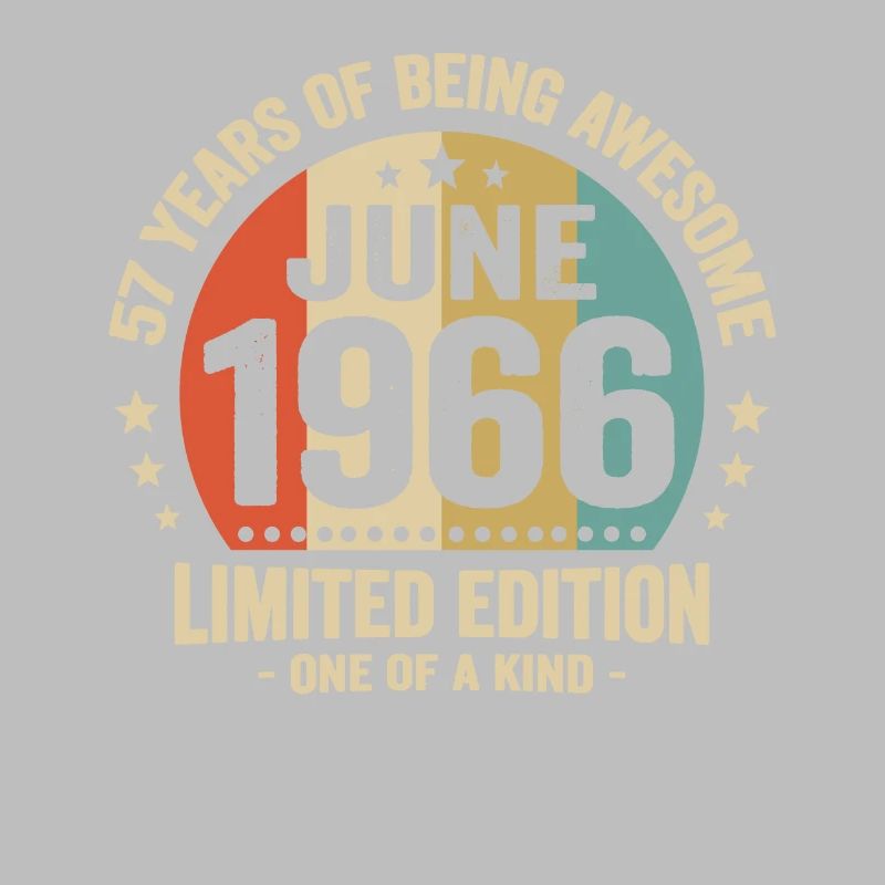 Juni 1966 57-jähriges Jubiläum Vintage-Geschenkidee