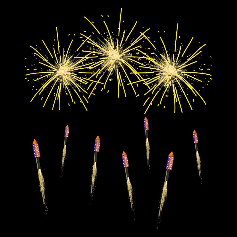 Fireworks and rockets
