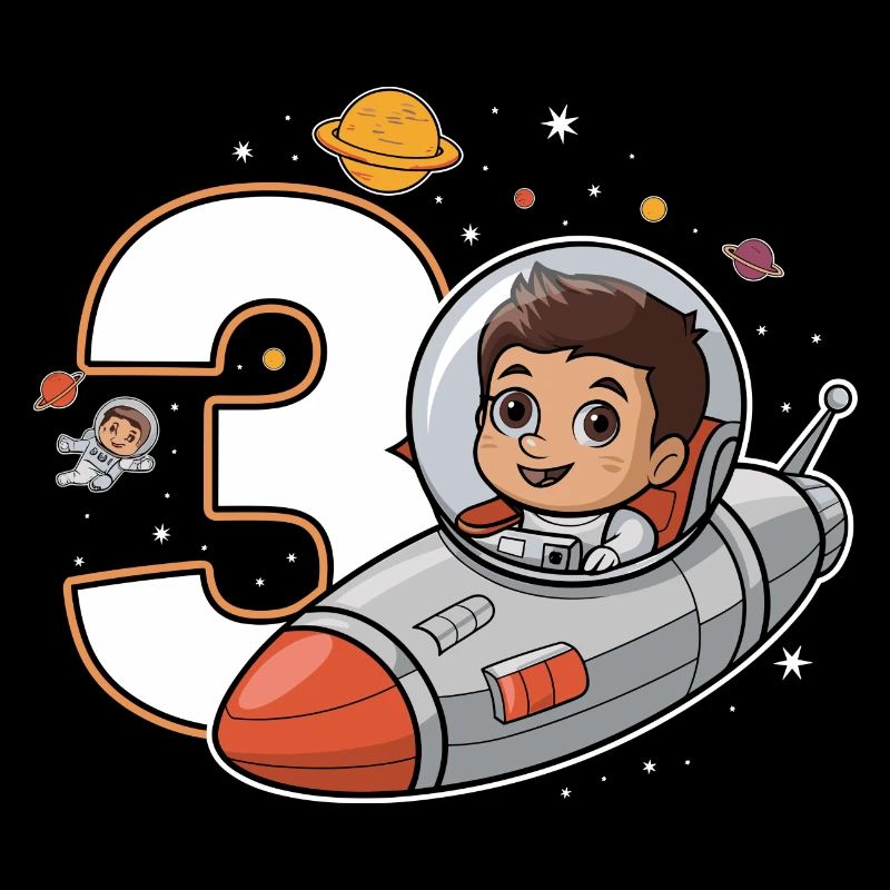 3rd Birrdday Astronaut Space Adventure for Boys