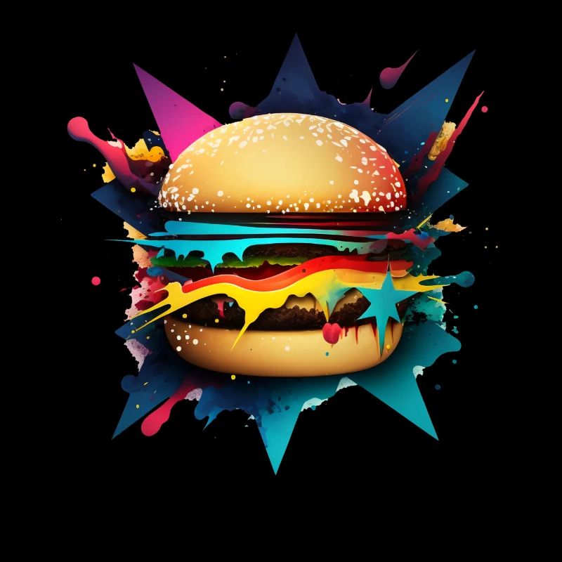 Cheeseburger in einzigartiger Form und Design