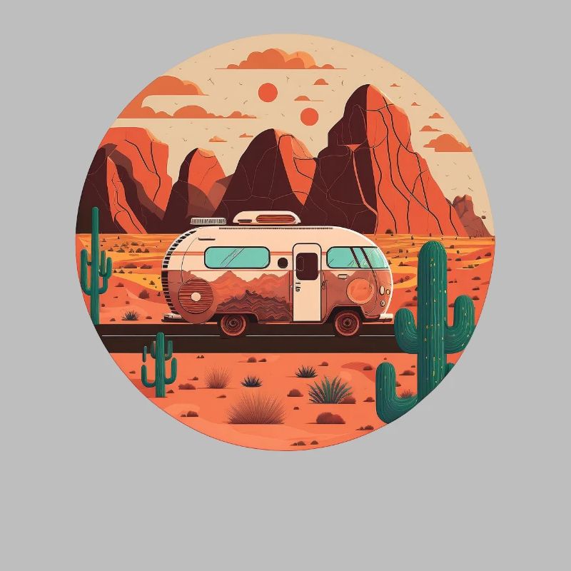 Camping mit dem Wohnmobil in der Wüste Amerika
