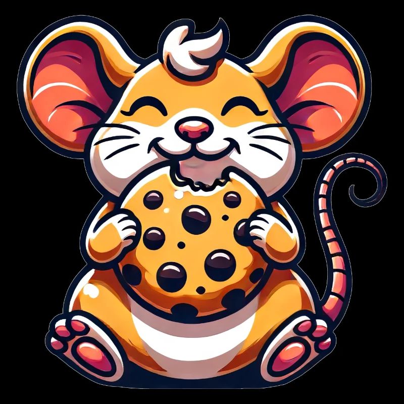 Dessin animé de dessert de biscuit de souris mignonne