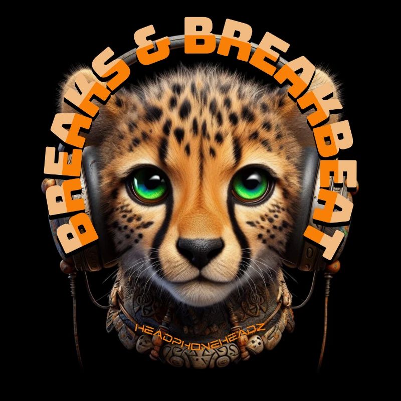 BREAKS & BREAKBEAT - Cute Cheetah with Headphones!