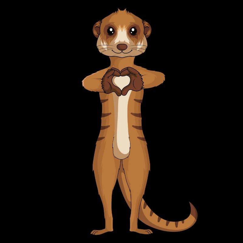 Erdmännchen Liebe Kinder Mädchen Damen