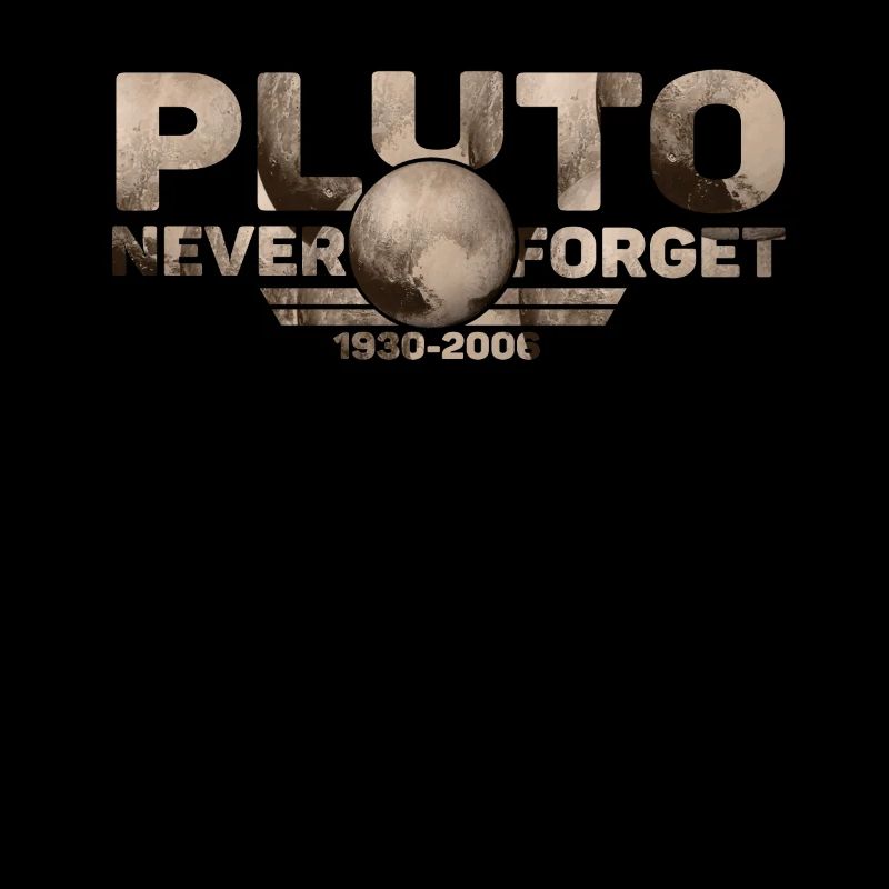 N’oubliez jamais Pluto Design Retro Style Funny Space
