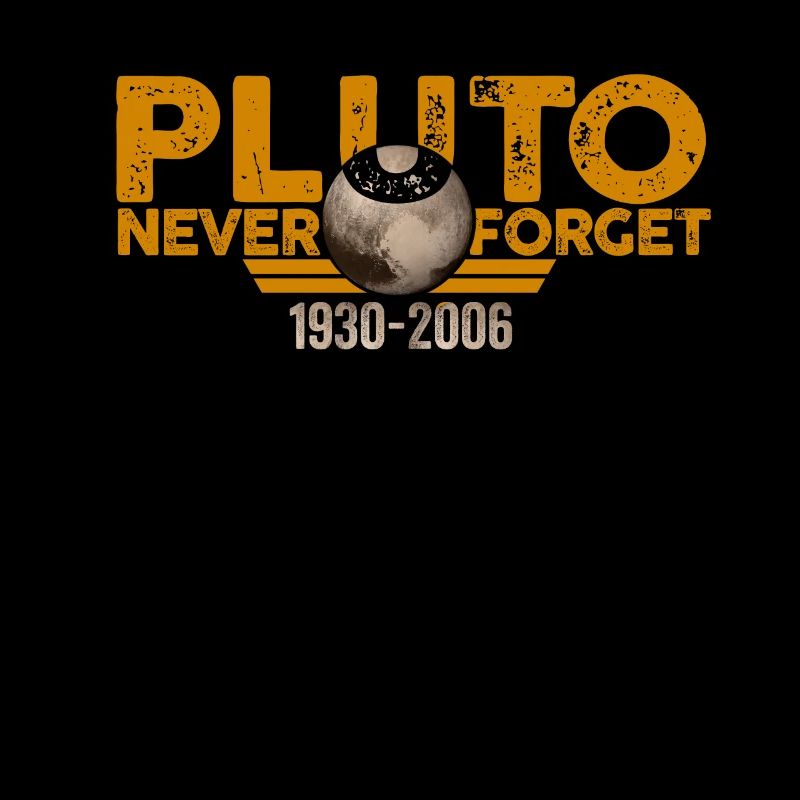 Never Forget Pluto Design Retro Style Funny Space