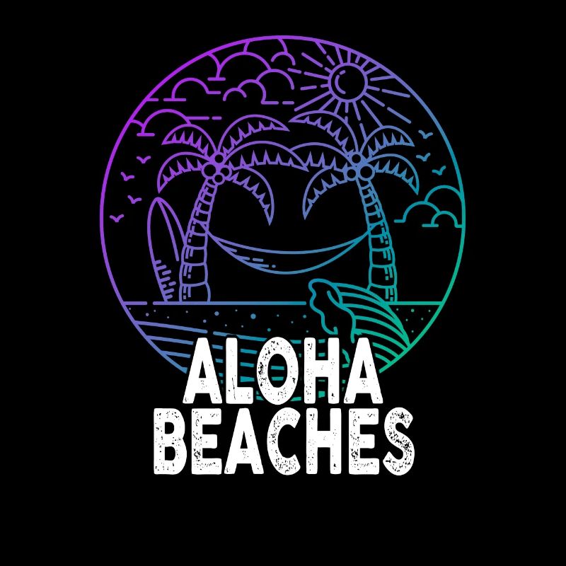 Plages d’Aloha Île tropicale d’été hawaïenne