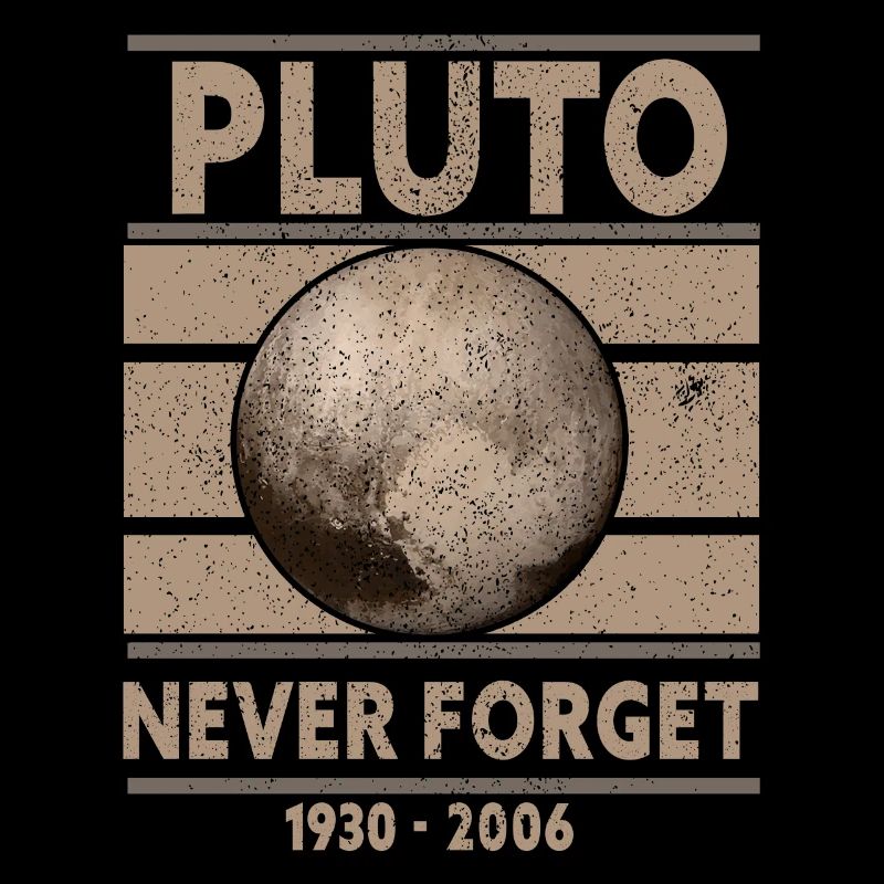 Never Forget Pluto Design Retro Style Funny Space