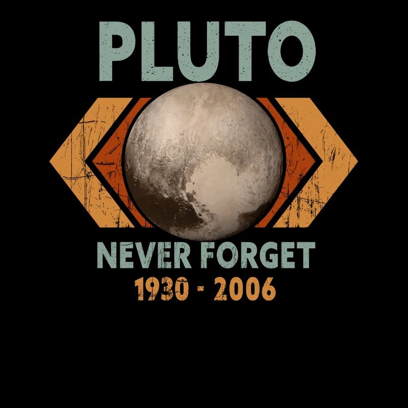 Never Forget Pluto Design Retro Style Funny Space