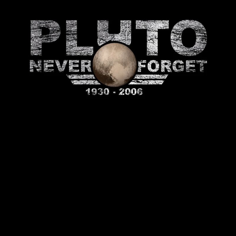 Never Forget Pluto Design Retro Style Funny Space