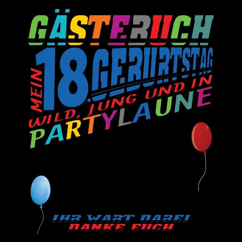 18. Geburtstag Mädchen & Junge Gästebuch