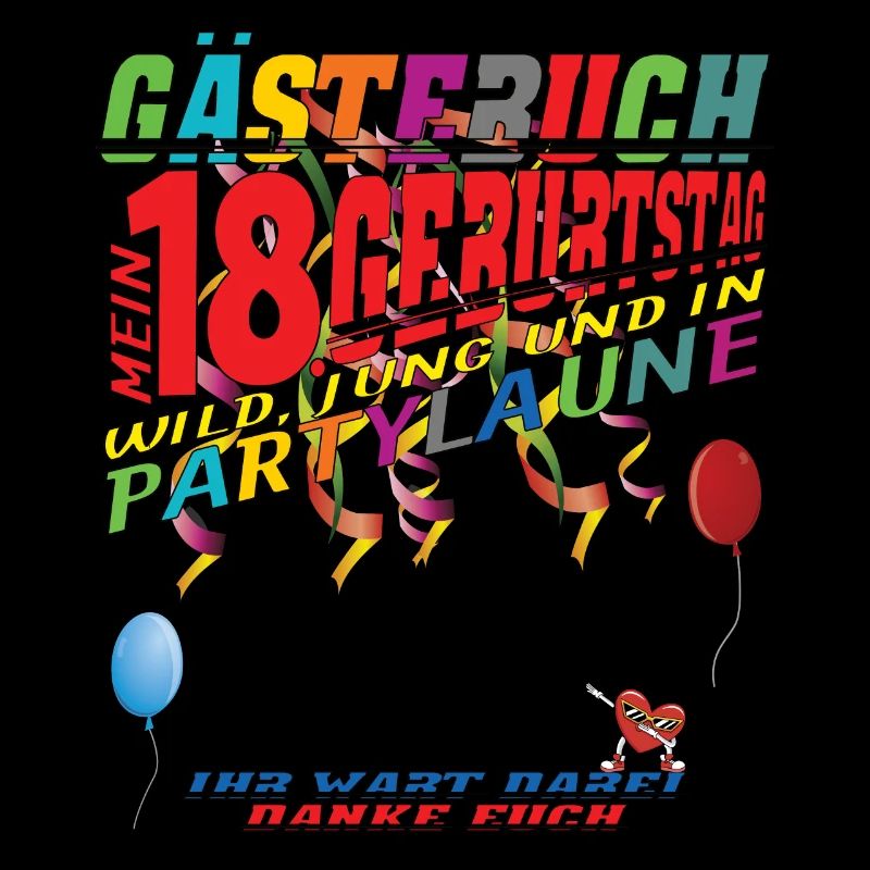 18. Geburtstag Mädchen & Junge Gästebuch
