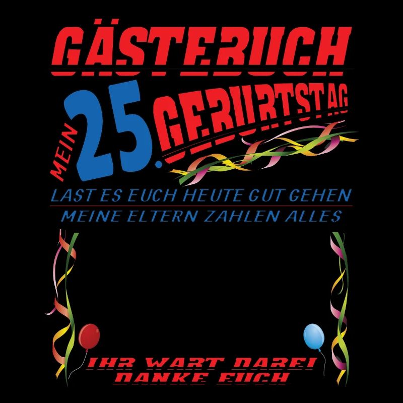 25. Geburtstag Frau & Mann Gästebuch