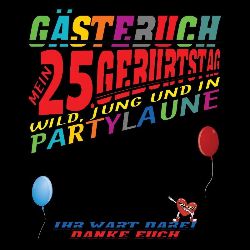 25. Geburtstag Frau & Mann Gästebuch