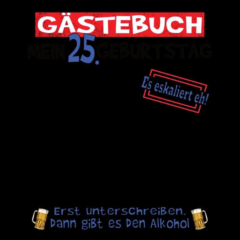 25. Geburtstag Frau & Mann Gästebuch
