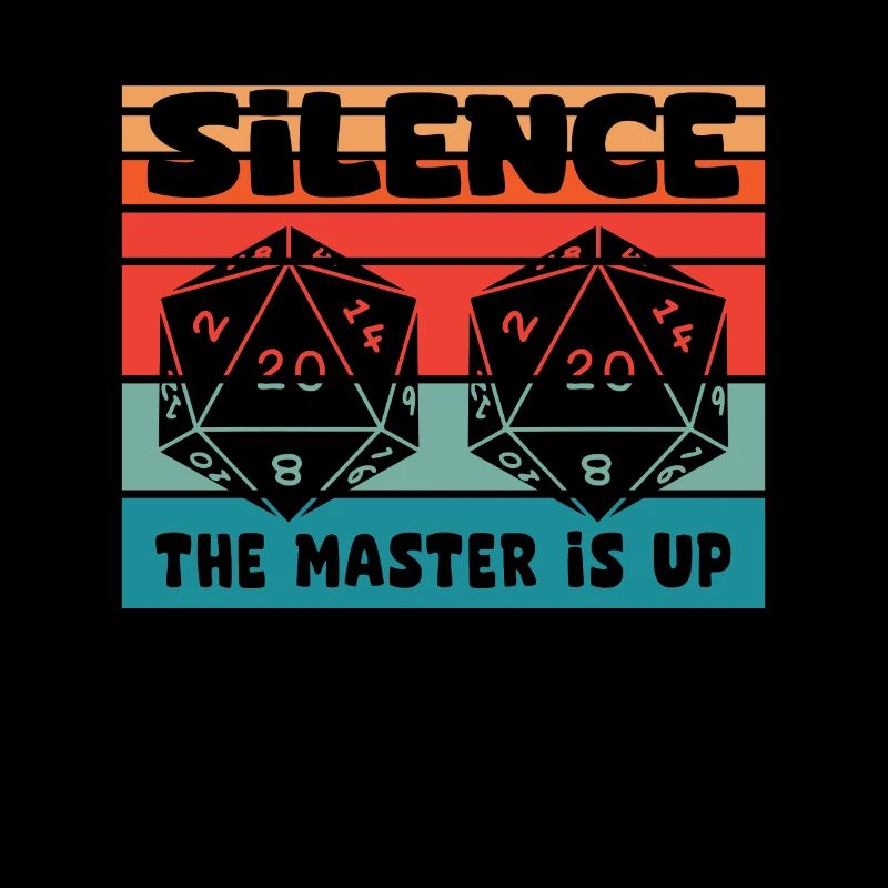 Silence! The Master Is Up D20 Cube