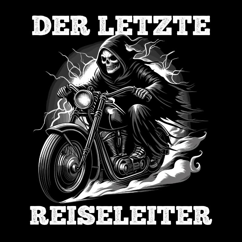 Skeleton Biker The Last Tour Guide Motorcycle Fan