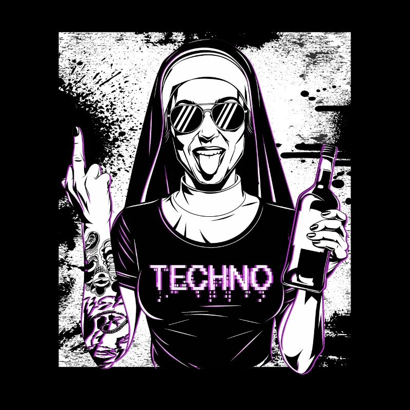 Rebellious Nun Techno Party Hardstyle