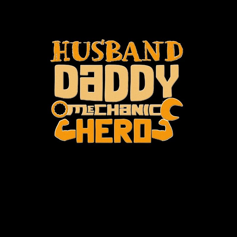 Husband Daddy Mechanic Hero Graphic