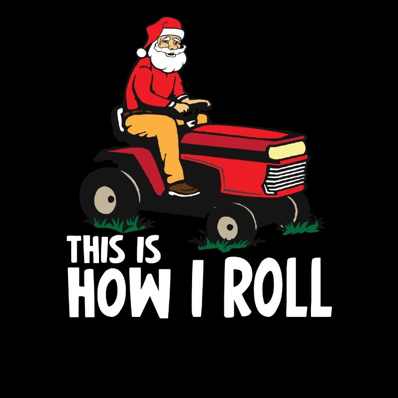 Rasenmäher Weihnachtsmann Mann Weihnachtsgeschenk
