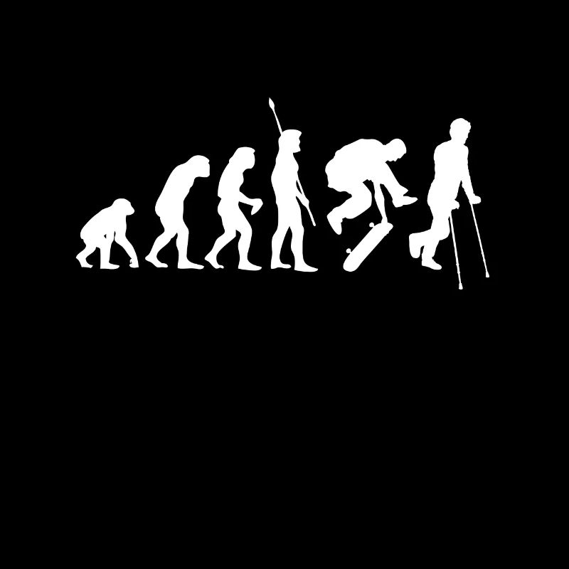Funny Skateboard Stunt Evolution Fun Gift