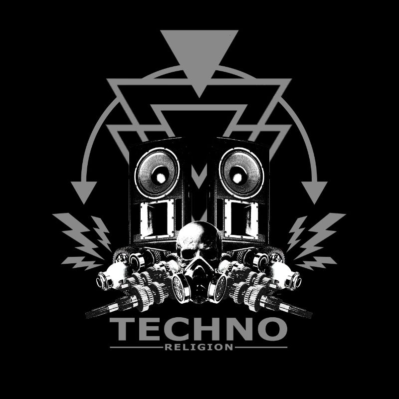 Techno Religion Gabber Hardstyle Skull Shirt