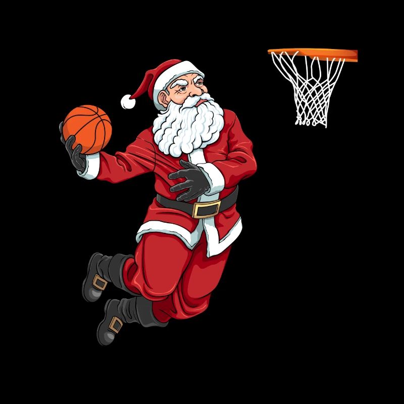Weihnachtsmann Dunk Geschenk Basketball Witzig