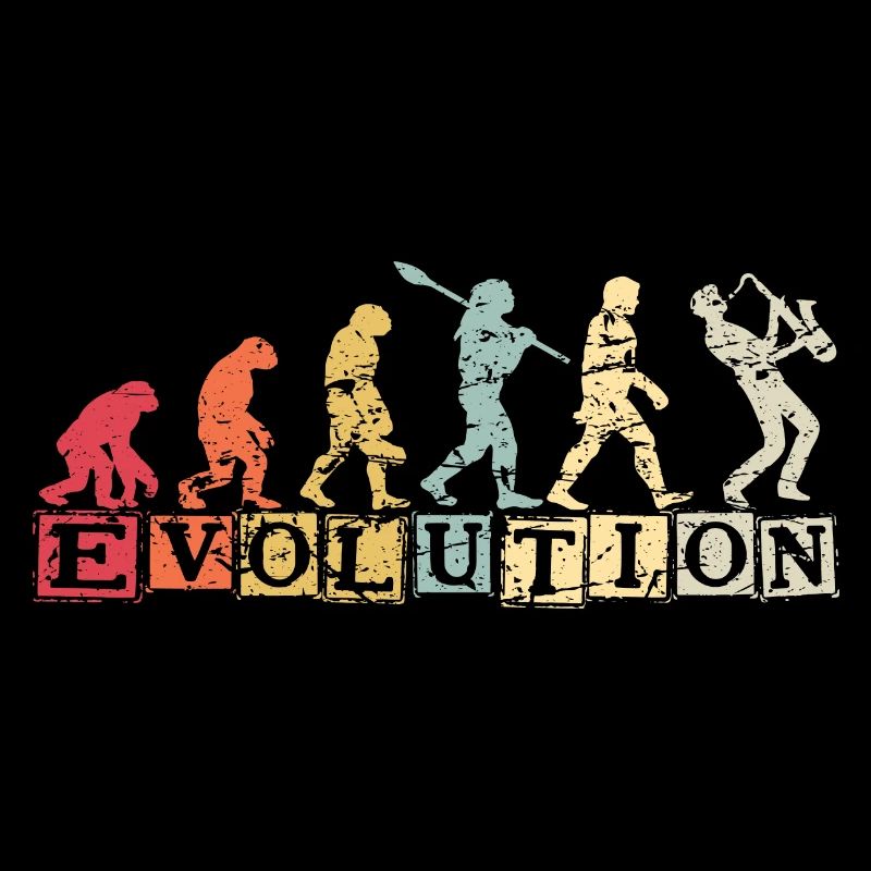 Evolution Saxophone Musician Saxophonist